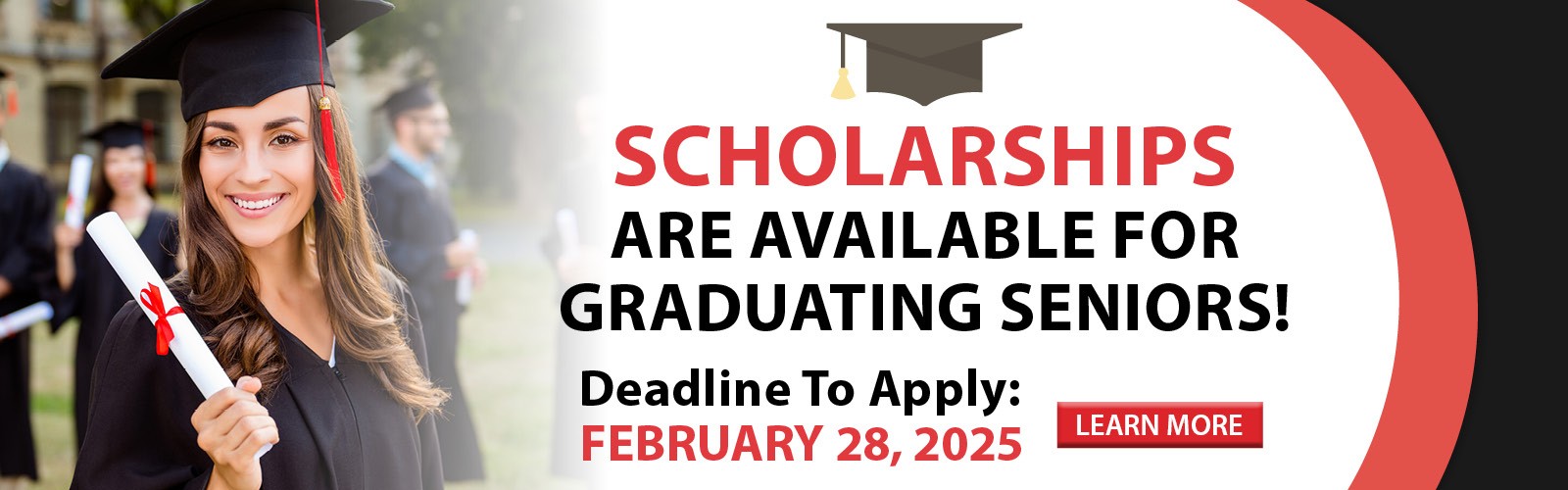 Scholarships are now available for 2025 seniors. Please click here for more information!