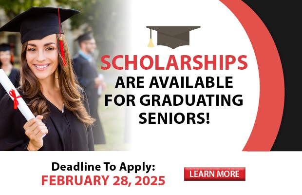 Scholarships are now available for 2025 seniors. Please click here for more information!