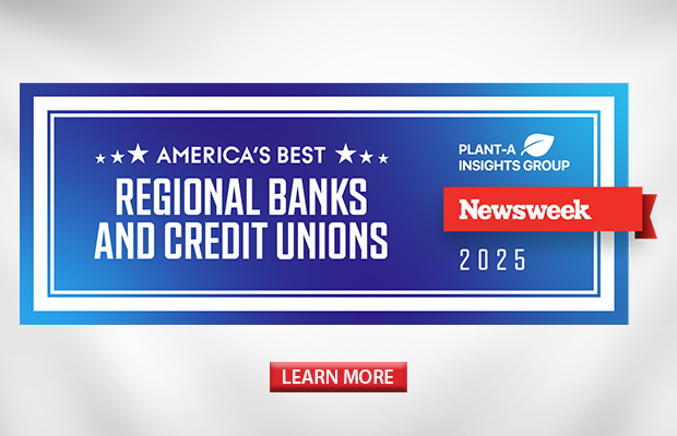 Newsweek's America's Best Regional Banks & Credit Unions. Click Here to learn more.